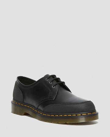 Men's Dr Martens 1461 Guard Panel Leather Oxfords Shoes Black | AU 592LIS